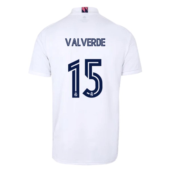 Maglia Real Madrid 1ª NO.15 Valverde 2020-2021 Bianco